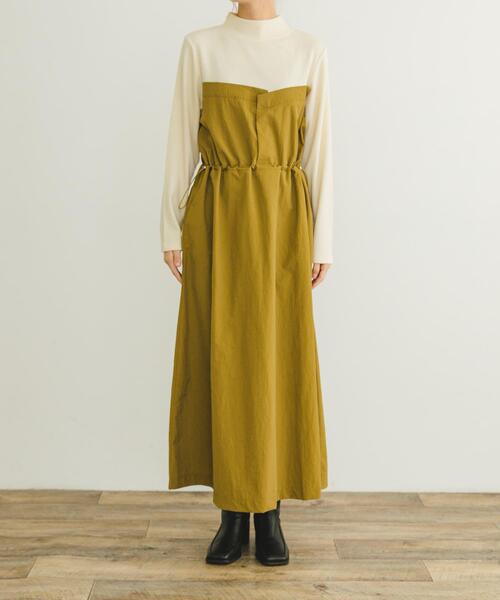 「ITEMS URBANRESEARCH」 ドッキングワンピース FREE キャメル レディース_画像9