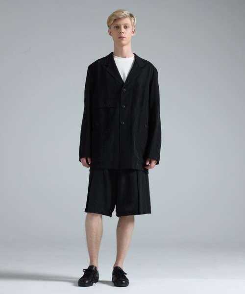 Y-3 テーラードジャケット Y-3 ジャケット テーラードジャケット CRINKLE VISCOSE CHORE COAT