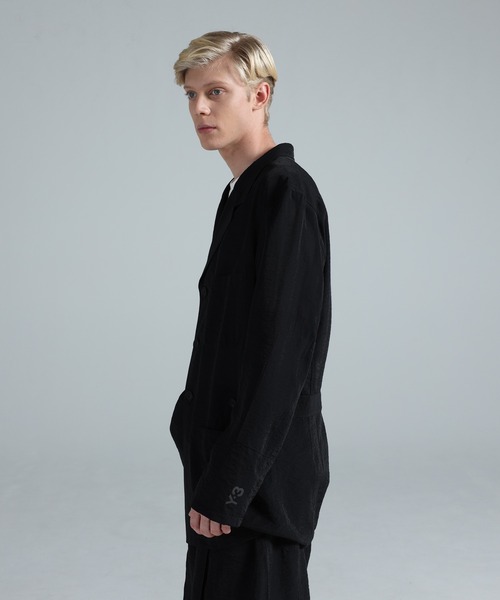 Y-3 ジャケット テーラードジャケット CRINKLE VISCOSE CHORE COAT