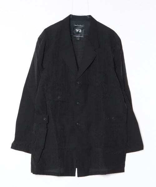 Y-3 ジャケット テーラードジャケット CRINKLE VISCOSE CHORE COAT
