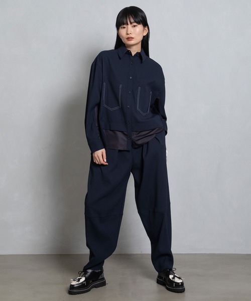 「MARECHAL TERRE」 イージーパンツ MEDIUM グレイッシュベージュ レディース_画像6