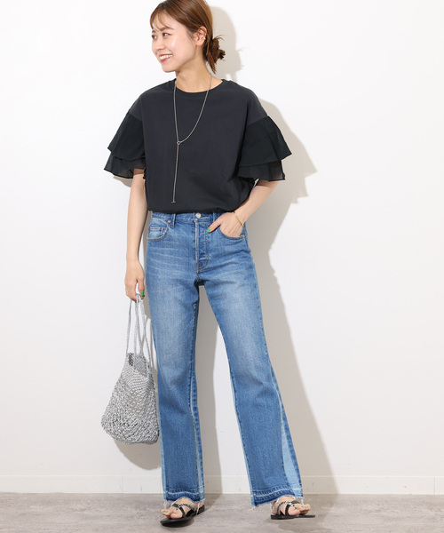 「JOURNAL STANDARD relume」 デニムパンツ 38 ネイビー レディースの画像