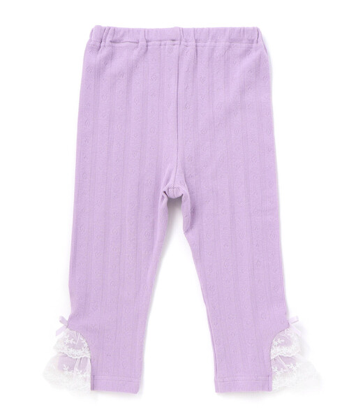 ❤SUKALA❤リブ スパッツ レギンス❤ ピンク❤S❤ SLAP SLIP（スラップスリップ） レギンス スパッツ 裾チュールレース7