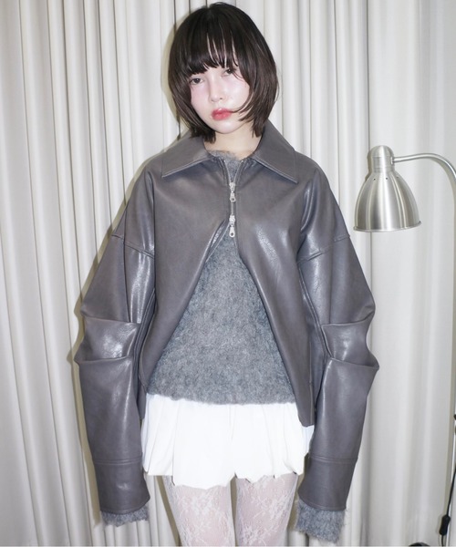 「musubore」 ブルゾン FREE ピンク レディース_画像8