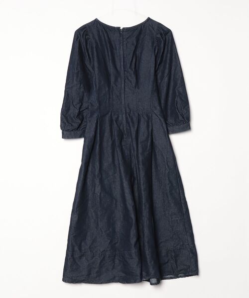 「ROPE' PICNIC」 レース7分袖ワンピース 36 ネイビー レディース_画像2