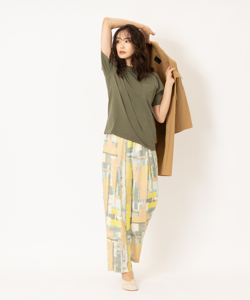 「36Quatre-Neuf」 パンツ 36 ダークグリーン レディース_画像3