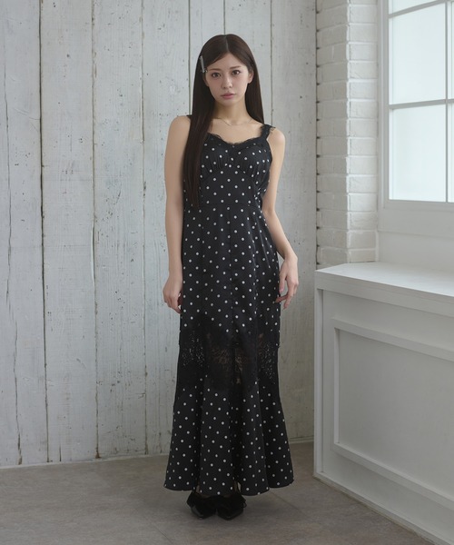 Ambre Neige（アンブルネージュ） ワンピース lace docking dot