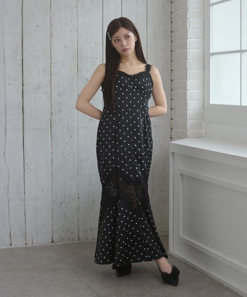 Ambre Neige（アンブルネージュ） ワンピース lace docking dot