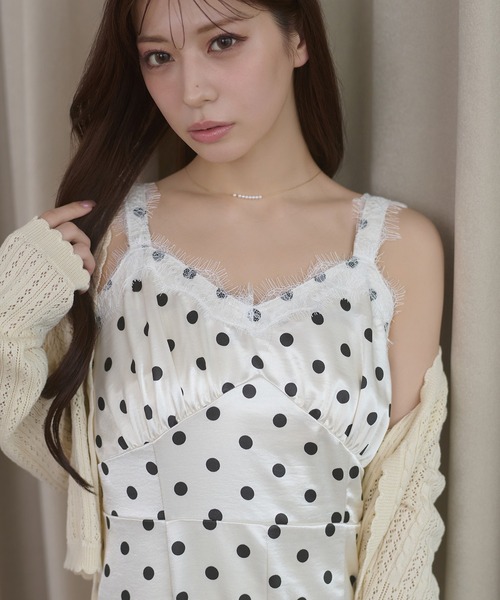 Ambre Neige（アンブルネージュ） ワンピース lace docking dot