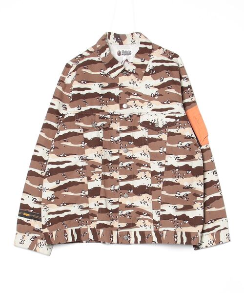 「A BATHING APE」 ジャケット LARGE ベージュ メンズ