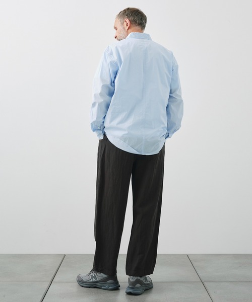 ワイドパンツ パンツ 「ATON / エイトン」COTTON LINEN VOILE LOOSE FIT PANTS メンズの画像