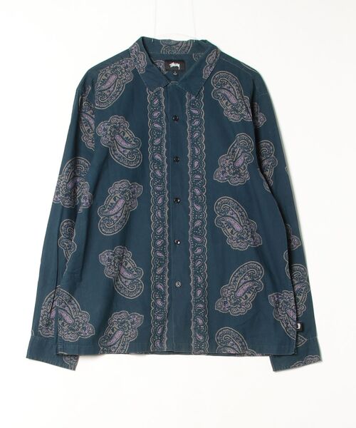 Stussy ステューシー　長袖シャツ L STUSSY（ステューシー） 長袖シャツ L ネイビー メンズ : ZOZOTOWN