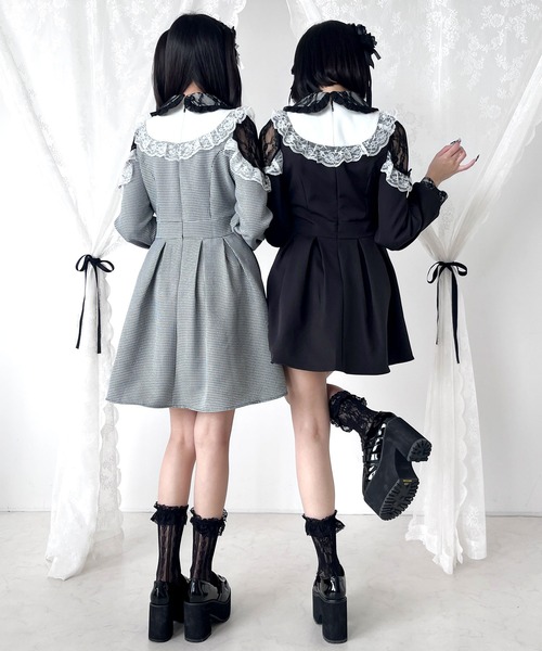 「DearMyLove」 長袖ワンピース LARGE ホワイト系その他 レディース_画像9