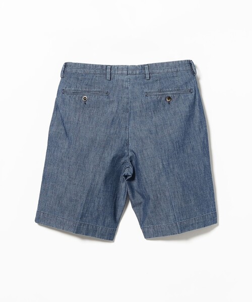 ハーフパンツ パンツ 「別注」GERMANO / コットン デニム 1プリーツ ショーツ メンズの画像