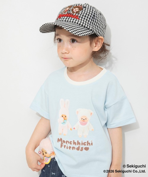 branshes（ブランシェス） tシャツ 「モンチッチ」リンガー半袖Tシャツ