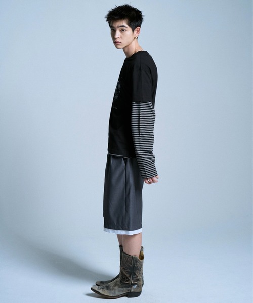 CAMPHOR WOOD ワイドパンツ ハーフパンツ スラックス 短パン CUT OFF