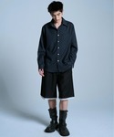 ワイドパンツ ハーフパンツ スラックス 短パン...の詳細画像1