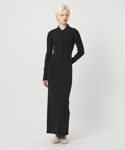 H BEAUTY&YOUTH UNITED ARROWS ワンピース 「H」リブ ポロカラー