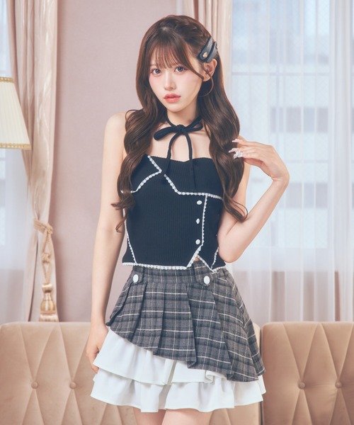 ReAmour スカート プリーツフリルアシメスカート : ZOZOTOWN Yahoo!店