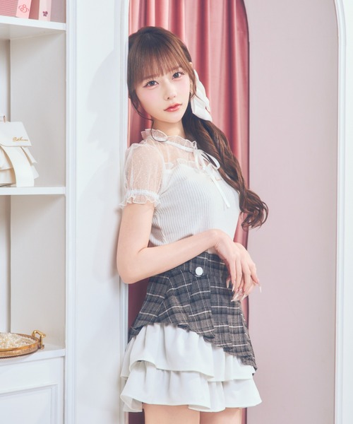 ReAmour スカート プリーツフリルアシメスカート : ZOZOTOWN Yahoo!店