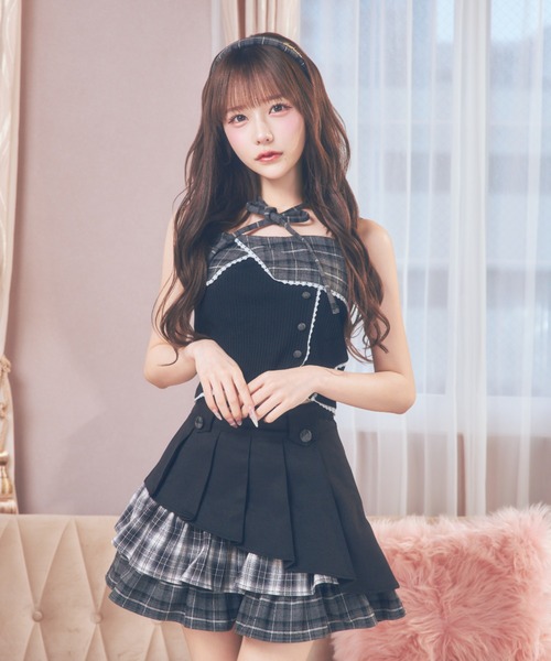 ReAmour スカート プリーツフリルアシメスカート : ZOZOTOWN Yahoo!店