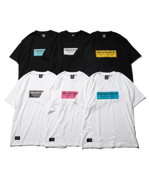 「VIRGOwearworks」 半袖Tシャツ 3 ホワイト×ピンク メンズ_画像2