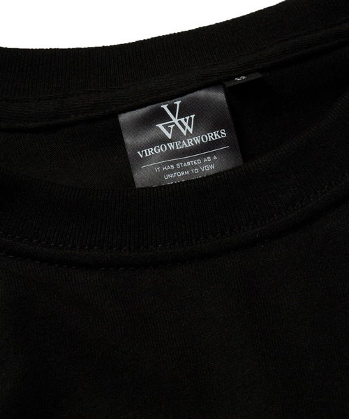 「VIRGOwearworks」 半袖Tシャツ 3 ホワイト×ピンク メンズ_画像5