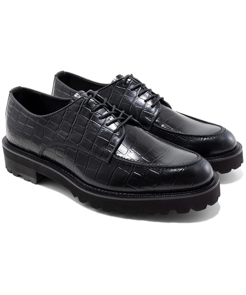 The Kenford Fineshoes ローファー NEW CLASSIC U MOC BLACK GROCODILE