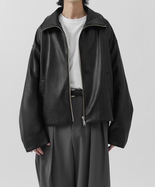 Lui's（ルイス） ブルゾン アウター 「Neucon」WIDE BOX ZIP LEATHER
