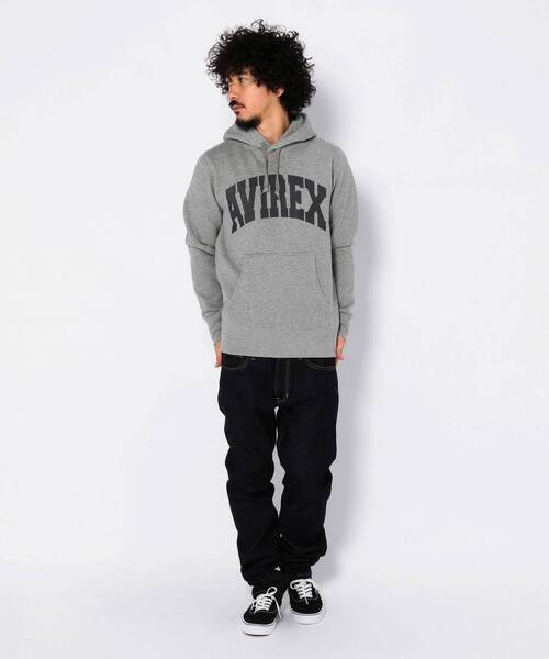 パーカー avirex/ アヴィレックス/ DAILY L/S SWEAT PULL PARKA/ デイリー　長袖　スウェット　プルパーカー レディー AVIREX パーカー avirex/ アヴィレックス/ DAILY L/S SWEAT PULL