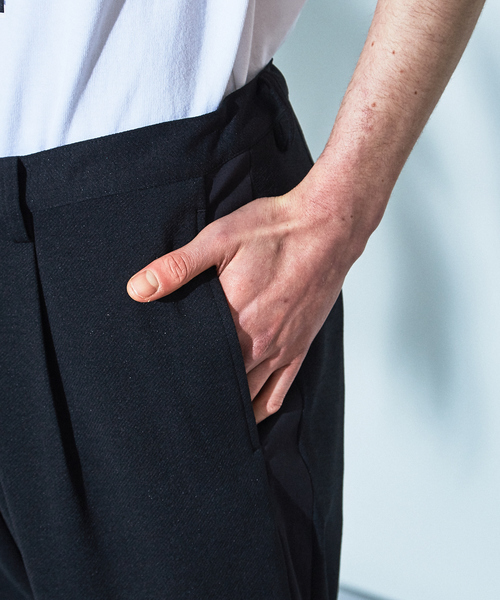 5351 POUR LES HOMMES パンツ 「セットアップ対応」麻調 裏メッシュ