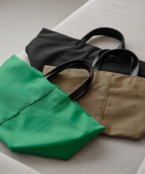 ZAKKA-BOX トートバッグ リアルレザーハンドルナイロントート