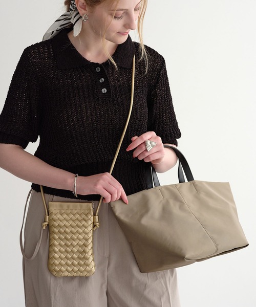 ZAKKA-BOX トートバッグ リアルレザーハンドルナイロントート