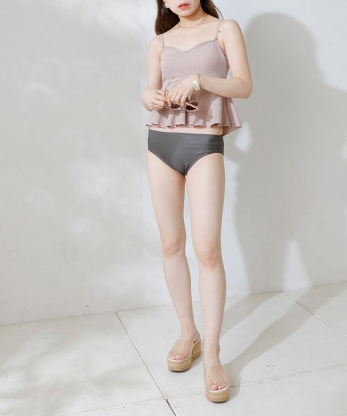 【WEB限定】ペプラムスイムウェア Chico 水着 「水着/WEB限定」ペプラム水着3点セット レディース