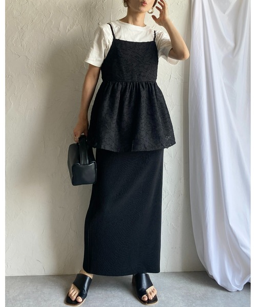 She's Closet セットアップ 半袖プリーツプルオーバーカットソー