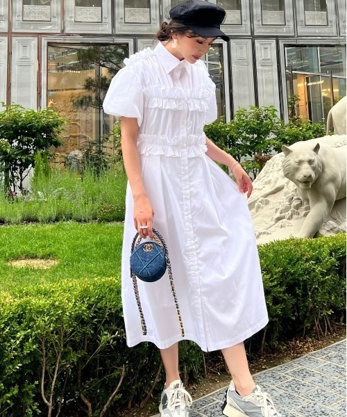 POSY ワンピース 大人フェミニン ポージー Daisy ギャザーワンピース  