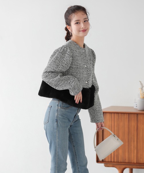 Fit more（フィットモア） ジャケット ノーカラージャケット