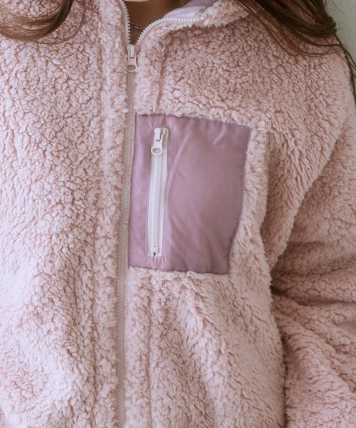 【新品未使用】メゾンドシャンティ ピンクブルゾン アウター s18-3611-695-31_m.jpg