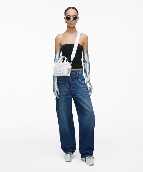 Marc Jacobs クリスタルデニムクロスボディトートバッグ CRYSTAL DENIM TOTE BAG THE CROSSBODY TOTE/ザ クリスタル