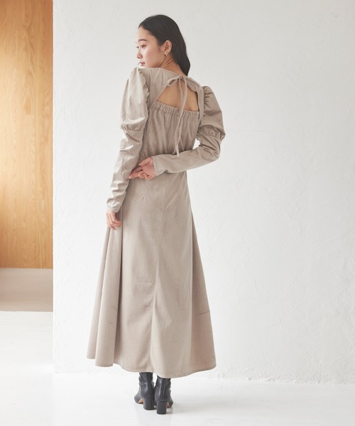 Stylevoice for xxx ワンピース ベルベットパフスリーブ