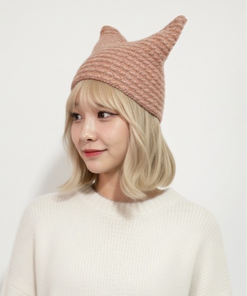 BUTTON EAR MUFF KNIT CAP ニットキャップ Easy Beginner Trapper Hat Knitting Pattern, Ushanka Hat Knitting