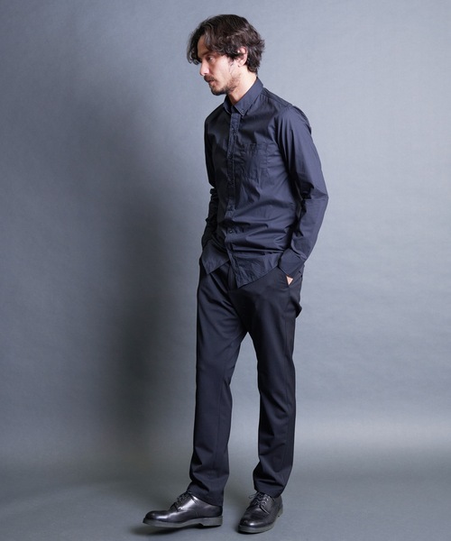 パンツ メンズ T/W GABADINE SHIRRING PANTS:ウール混ギャバ シャーリングパンツ 24SS｜zozo｜15