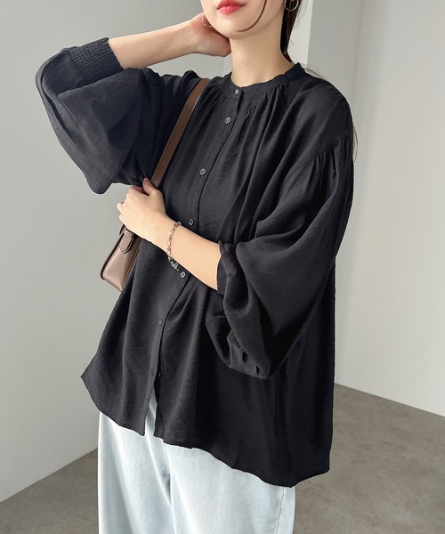 ブラウス シャツ レース襟2WAYシャツ「手洗い可能」 レディース andme ブラウス シャツ レース付け襟2wayシャツブラウス