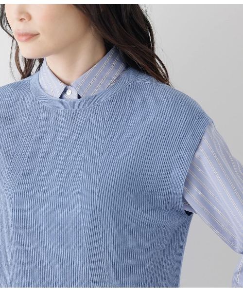 NEWYORKER ベスト ジレ TCホールガーメント(R)ニットベスト