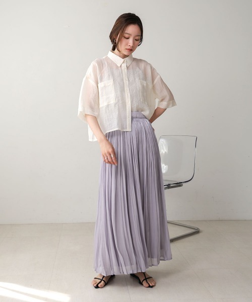 BAB（バブ） スカート 「S・Mサイズ展開」シアーキラキラプリーツ