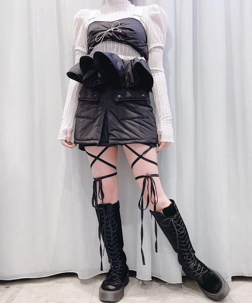 lilLilly（リルリリー） パンツ クロスリボンショートパンツ