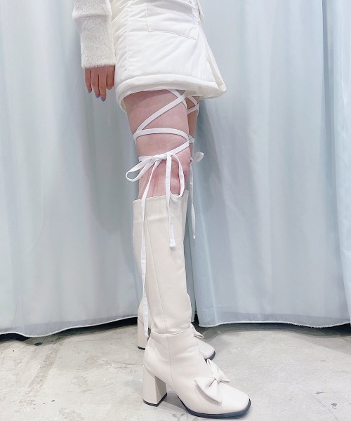 lilLilly（リルリリー） パンツ クロスリボンショートパンツ