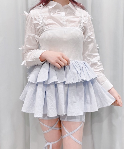 lilLilly（リルリリー） パンツ クロスリボンショートパンツ