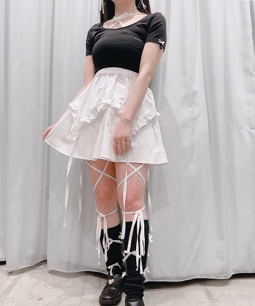 lilLilly（リルリリー） パンツ クロスリボンショートパンツ