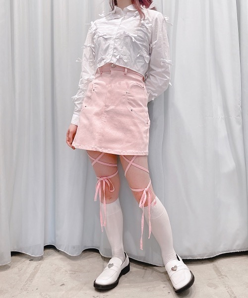 lilLilly（リルリリー） パンツ クロスリボンショートパンツ